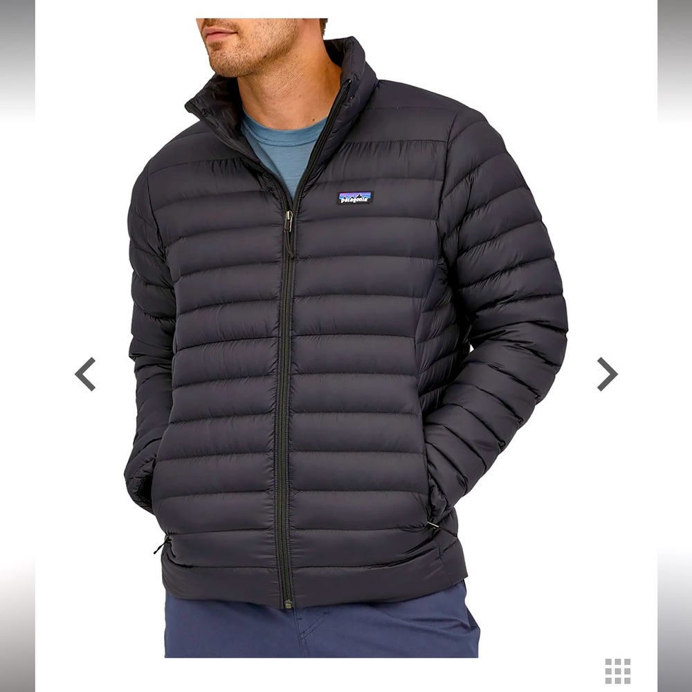 Patagonia Men’s down sweater. Large, NWT, black.